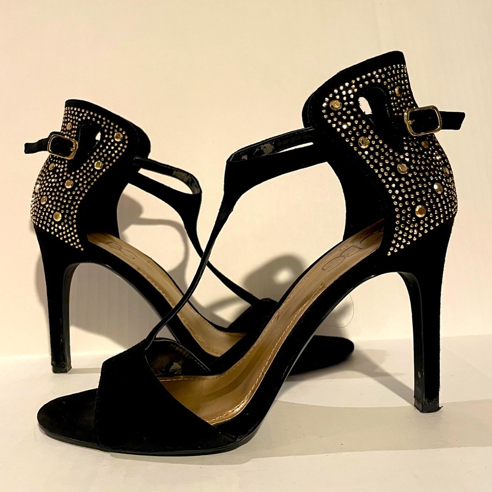 BCBG open toe heels size 9